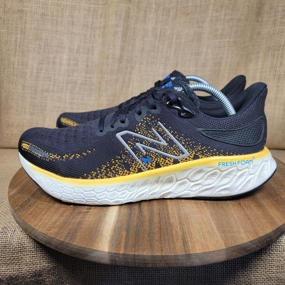 New Balance Fresh Foam X 1080 v12 Running Shoes Black Yellow Sneakers Men\'s 10